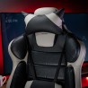 Czarno-szary fotel gamingowy Kraken Forkis