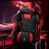 Czerwono-czarny fotel gamingowy Kraken Forkis