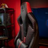 Czarno-czerwony fotel gamingowy Kraken Apollo