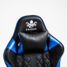 Czarno-niebieski fotel gamingowy Kraken Helios