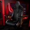 Czarno-szary fotel gamingowy Kraken Apollo
