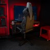 Szaro-czarny fotel gamingowy Kraken Apollo