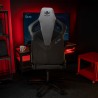 Szaro-czarny fotel gamingowy Kraken Apollo