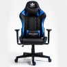 Czarno-niebieski fotel gamingowy Kraken Helios