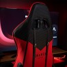 Czerwono-czarny fotel gamingowy Kraken Helios