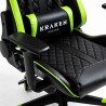 Czarno-zielony fotel gamingowy Kraken Helios
