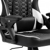 Biało-Czarny fotel gamingowy Kraken Feyton