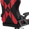 Czerwono-Czarny fotel gamingowy Kraken Feyton