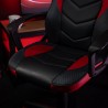 Czarno-czerwony fotel gamingowy Kraken Delta Series